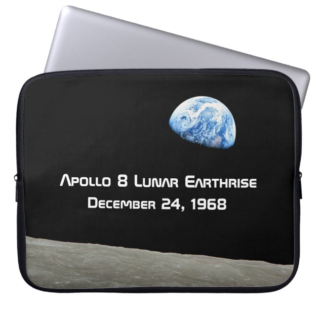 Apollo 8 Lunar Earthrise 50-årsdagen Laptop Fodral (Framsidan)