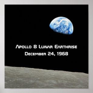 Apollo 8 Lunar Earthrise 50-årsdagen Poster