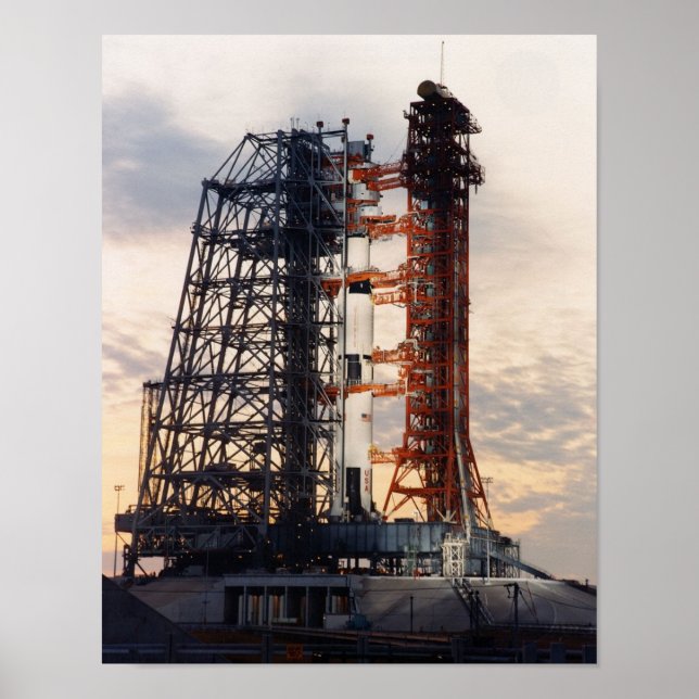 Apollo 8 om lanseringspadden poster (Framsidan)