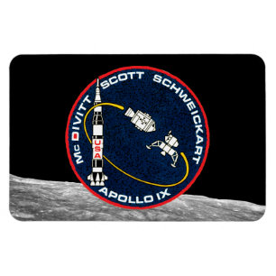 Apollo 9 NASA-uppdragslapp Logotyp Magnet