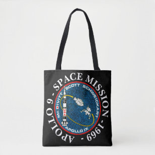 Apollo 9 Space Uppdrag 1969 Insignia Tygkasse