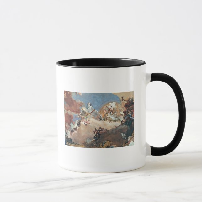 Apollo i hans soltriumfvagn som kör Beatrice mig Mugg (Höger)