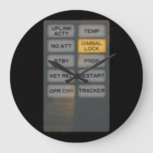 Apollo Indicator Alarm DSKY, Gimbal Lock Clock Stor Klocka