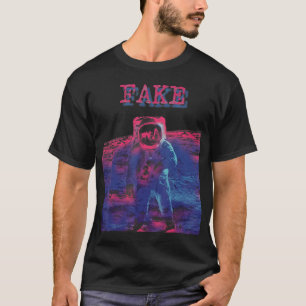 Apollo Måne Landing Hoax Conspiracy Teory Fake Ne T Shirt