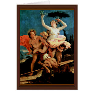 Apollo och Daphne av Tiepolo Giovanni Battista Hälsningskort