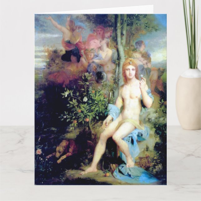 Apollo och de nio muserna finkonst gratulationskor kort (Framsida)