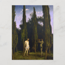 Apollo och Marsyas av Hans Thoma Postcard Vykort