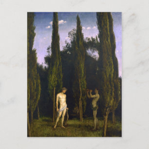 Apollo och Marsyas av Hans Thoma Postcard Vykort