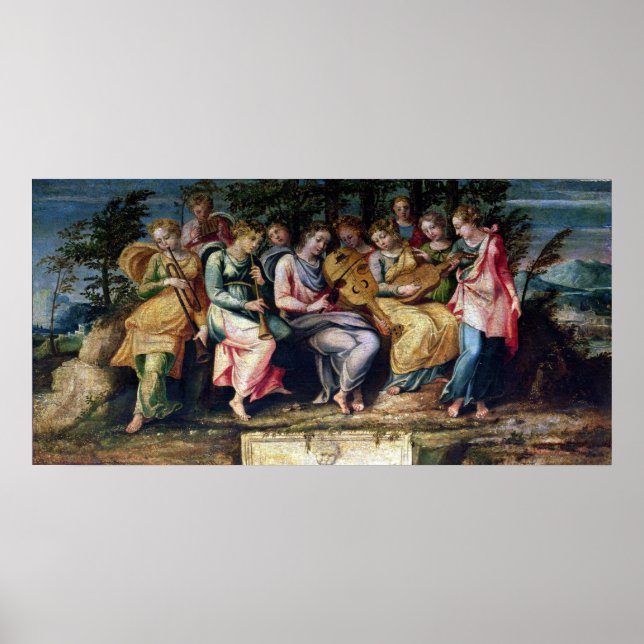 Apollo och Muses, 1600 Poster (Framsidan)