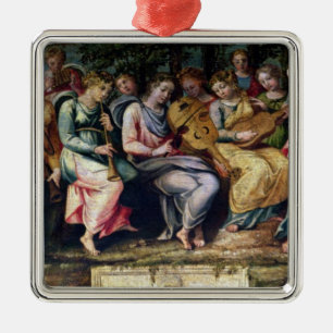Apollo och musorna, 1600 julgransprydnad metall