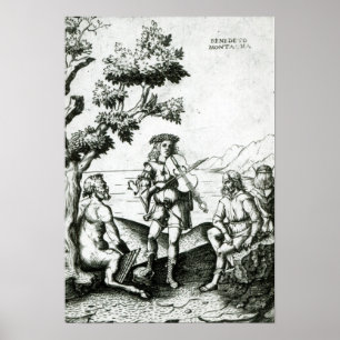 Apollo och Pan Poster
