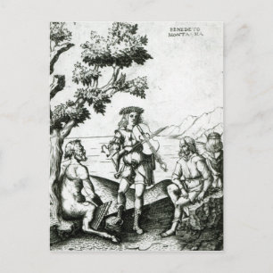 Apollo och Pan Vykort