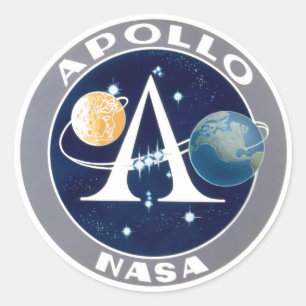 Apollo programlogotyp runt klistermärke