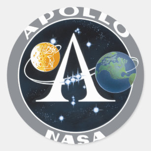 Apollo programlogotyp runt klistermärke