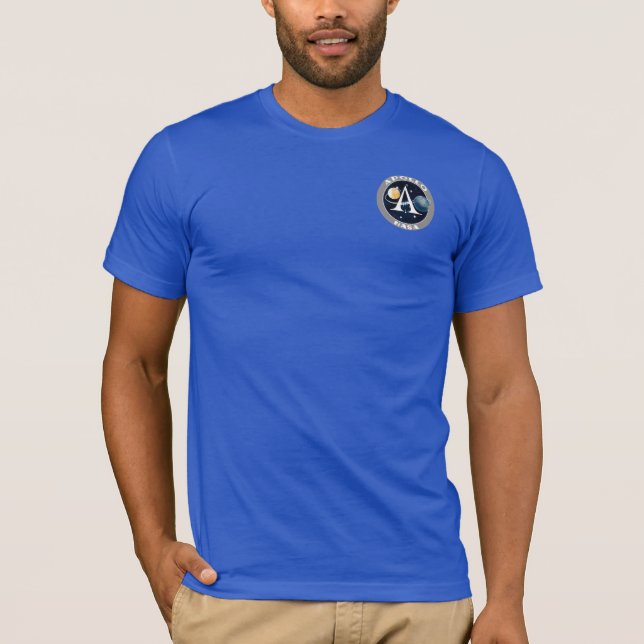 Apollo-programmets emblem på Royalet Blå T-shirt (Framsida)