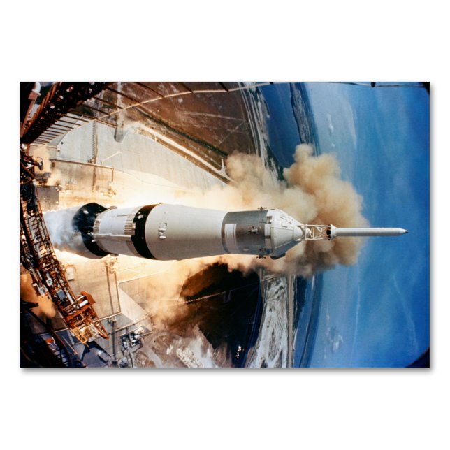 Apollo Saturn V-raket uppskjutning till månen 1969 Bordsnummer (Framsidan)