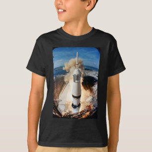 Apollo Saturn V Rocket-uppskjutning till Måne 1969 T Shirt