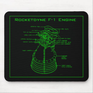 Apollo Saturn V Rocketdyne F-1-motormusslor Musmatta