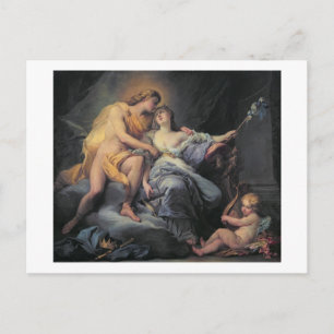 Apollo som hanterar nymph Leucothea (olja på canva Vykort