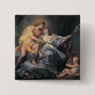Apollo som smeker nymphen Leucothea (olja på canv Knapp