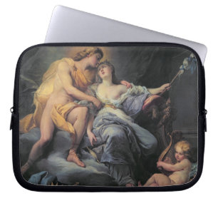 Apollo som smeker nymphen Leucothea (olja på canv Laptop Sleeve