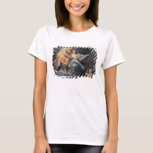 Apollo som smeker nymphen Leucothea (olja på canv T-shirt