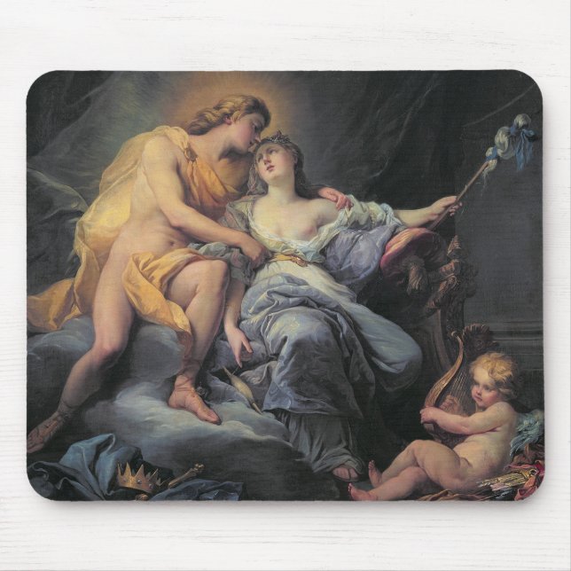Apollo som smeker nymphen Leucothea (olja på canva Musmatta (Framsidan)
