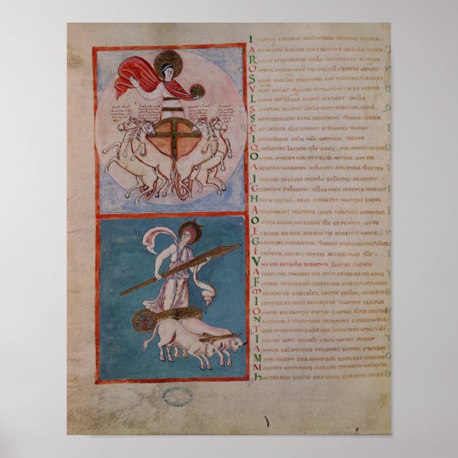 Apollo som Sol och Diana som Måne Poster (Framsidan)