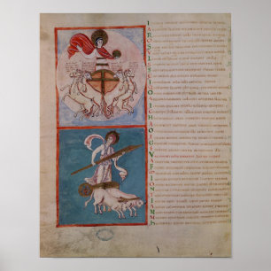 Apollo som solen och Dianaen som månen Poster