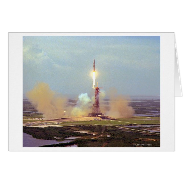 Apollo Soyuz Test Project Saturn IB-lanseringen Hälsningskort (Framsidan Horizontal)