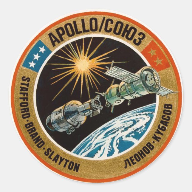 Apollo-Soyuz-testprojekt Runt Klistermärke (Framsida)