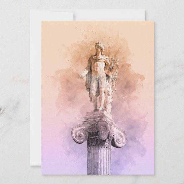 Apollo Statue Card - Grekisk mythology Souvenir (Framsida)