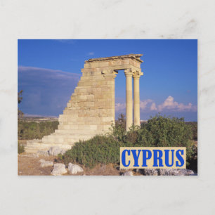 Apollo temple Cyprus vycard Vykort