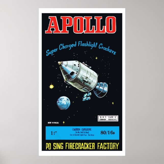 Apollo (Vintage China Firecracker) Poster (Framsidan)