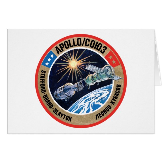 Apolloen-Soyuz testar projekterar (ASTP) Hälsningskort (Framsidan Horizontal)