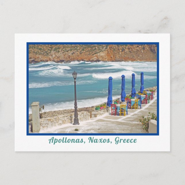 APOLLONAS STRAND, NAXOS Ö, GRECERNA VYKORT (Framsida)