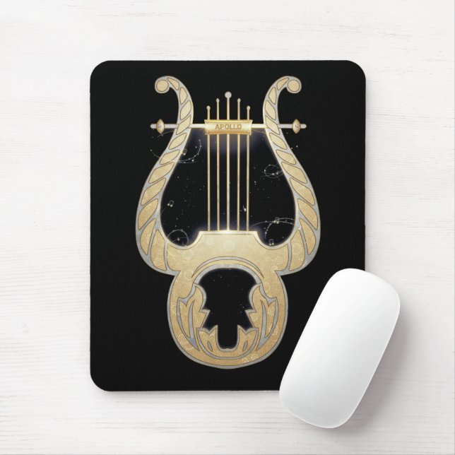Apollos Lyre | Grekisk Mythology Art nouveau Desig Musmatta (Med mus)