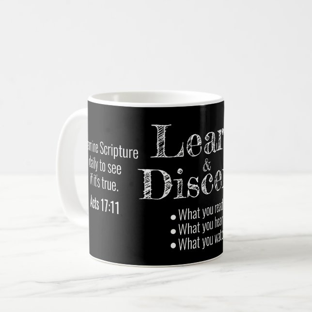 Apologetics Berean Bible Verse Black Kaffemugg (Framsida vänster)