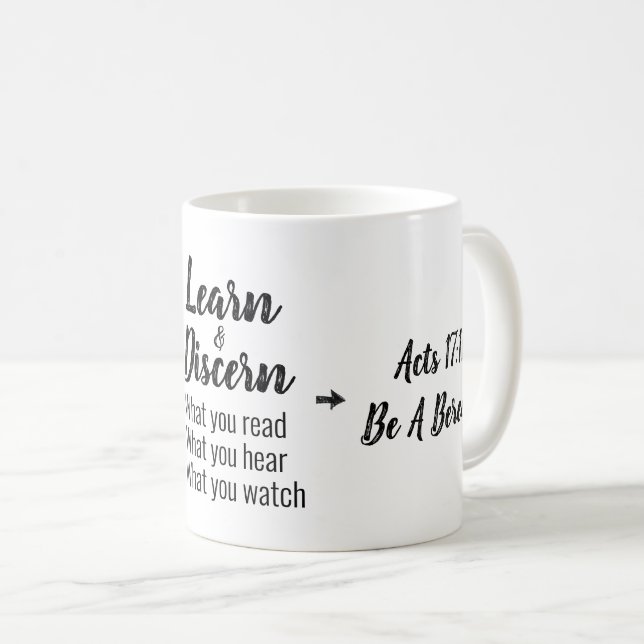 Apologetics Berean Bible Verse Script Kaffemugg (Framsida höger)