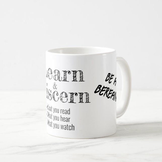 Apologetics Berean Bible Verse White Kaffemugg (Framsida höger)