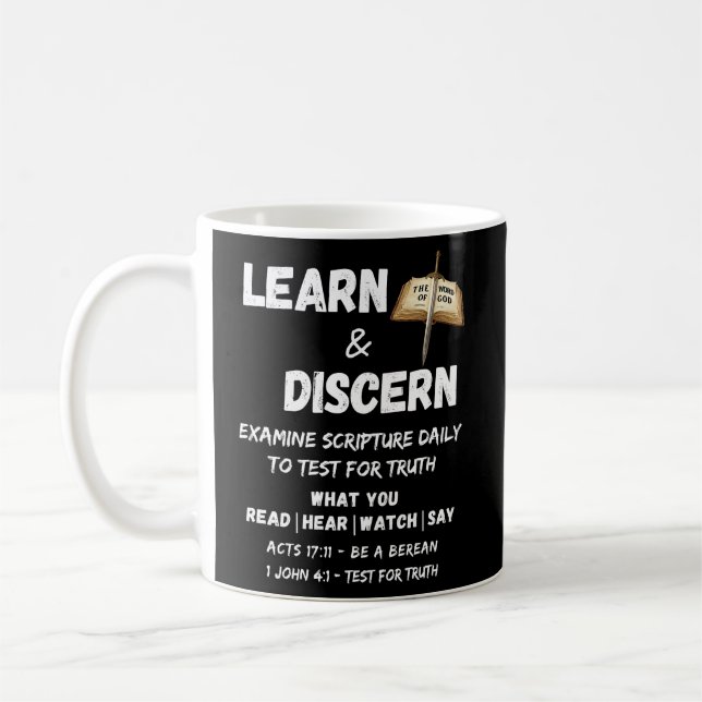 Apologetics Berean-instruktion och uppdaga sanning Kaffemugg (Vänster)