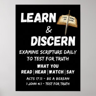 Apologetics Berean-instruktion och uppdaga sanning Poster