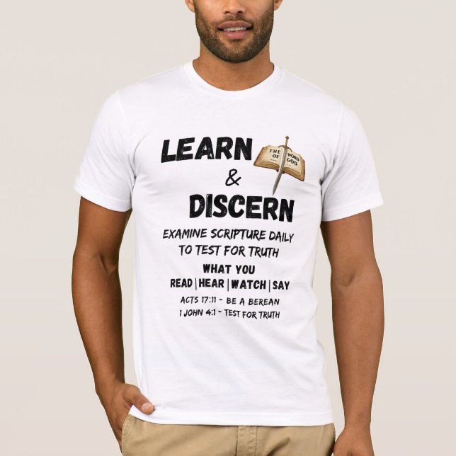 Apologetics Berean-instruktion och uppdaga sanning T Shirt (Framsida)