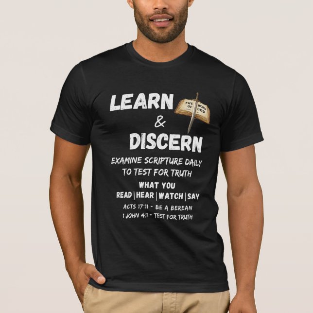 Apologetics Berean-instruktion och uppdaga sanning T Shirt (Framsida)
