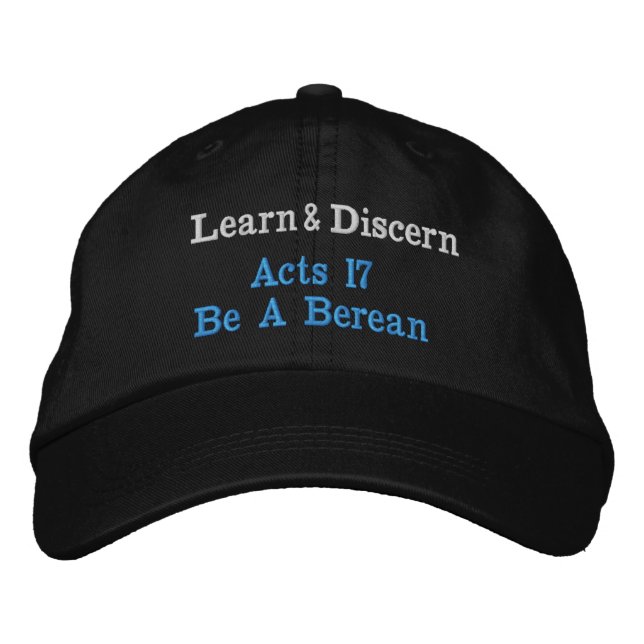 Apologetics Berean Lär & Discering Bible Verse Hat Broderad Keps (Framsida)