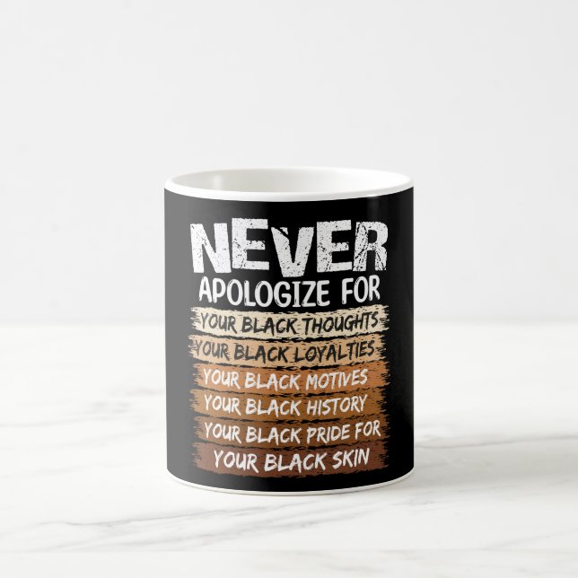 Apologiera aldrig Svarta historikmånaden Kaffemugg (Center)