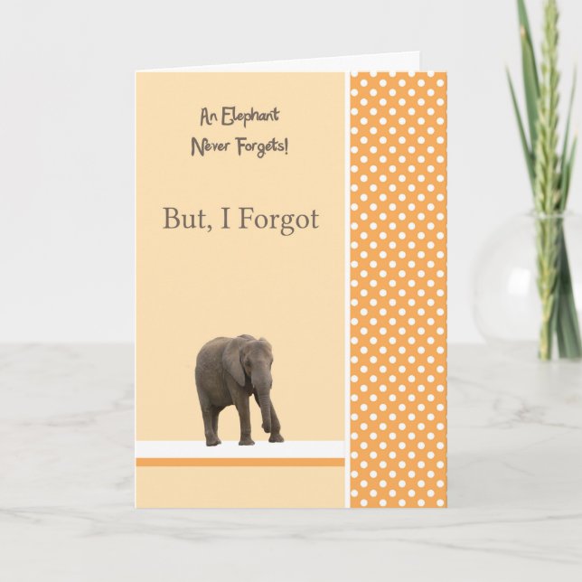 Apologikort för att förfalska något viktigt. helgkort (Framsida)