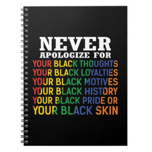 Apologize Junteonde Svart Pride Anteckningsbok