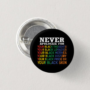 Apologize Junteonde Svart Pride Knapp