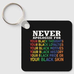 Apologize Junteonde Svart Pride Nyckelring